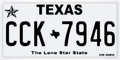 TX license plate CCK7946