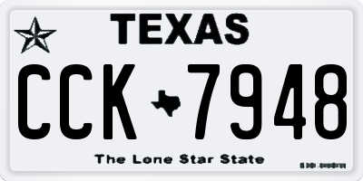 TX license plate CCK7948