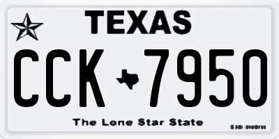 TX license plate CCK7950