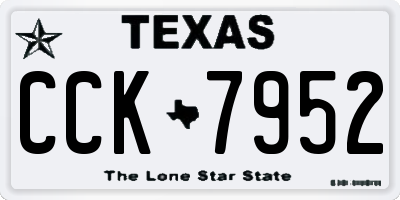 TX license plate CCK7952
