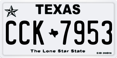 TX license plate CCK7953