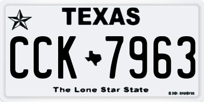 TX license plate CCK7963