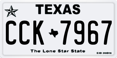 TX license plate CCK7967