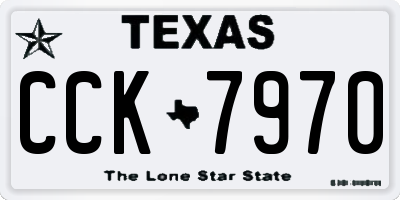 TX license plate CCK7970