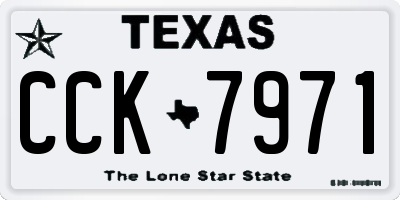 TX license plate CCK7971