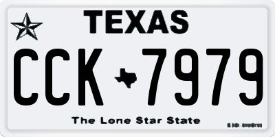 TX license plate CCK7979
