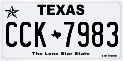 TX license plate CCK7983
