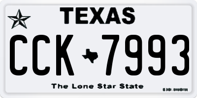 TX license plate CCK7993