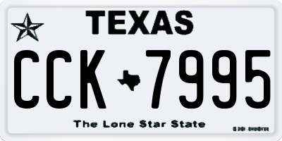 TX license plate CCK7995