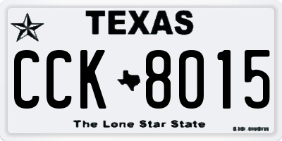 TX license plate CCK8015