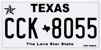 TX license plate CCK8055