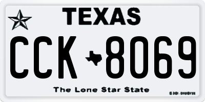 TX license plate CCK8069