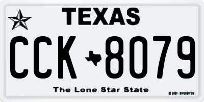 TX license plate CCK8079