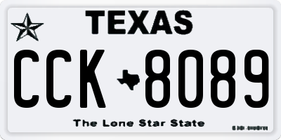 TX license plate CCK8089