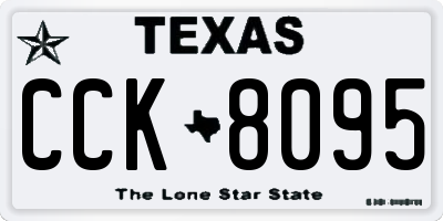 TX license plate CCK8095