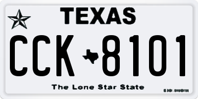 TX license plate CCK8101