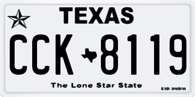 TX license plate CCK8119