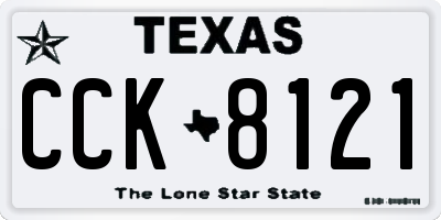 TX license plate CCK8121
