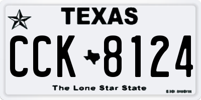 TX license plate CCK8124