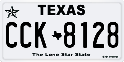 TX license plate CCK8128