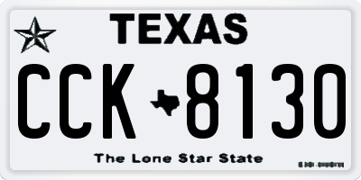 TX license plate CCK8130