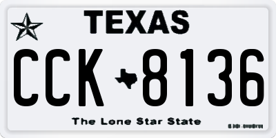 TX license plate CCK8136