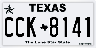 TX license plate CCK8141