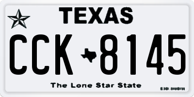 TX license plate CCK8145