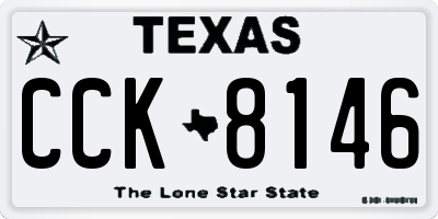 TX license plate CCK8146