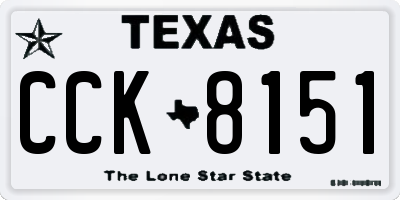 TX license plate CCK8151