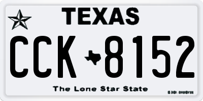 TX license plate CCK8152