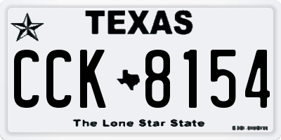 TX license plate CCK8154