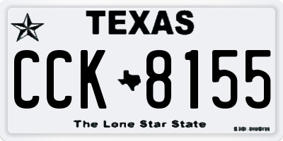 TX license plate CCK8155