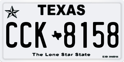 TX license plate CCK8158