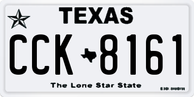 TX license plate CCK8161
