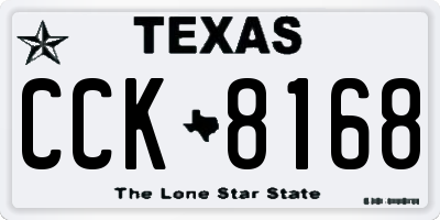 TX license plate CCK8168