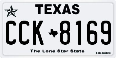 TX license plate CCK8169