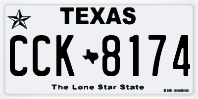 TX license plate CCK8174