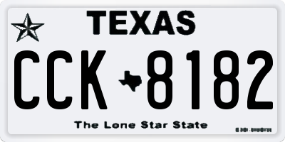TX license plate CCK8182