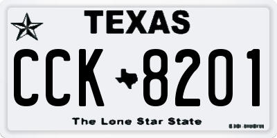 TX license plate CCK8201