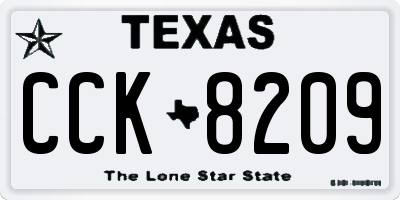 TX license plate CCK8209