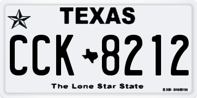 TX license plate CCK8212