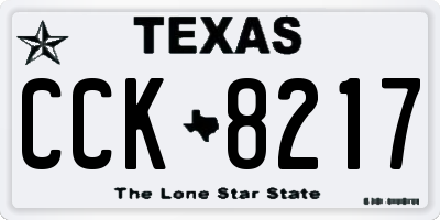 TX license plate CCK8217