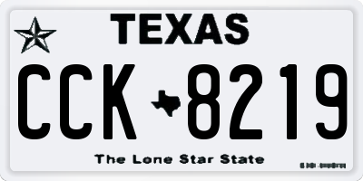 TX license plate CCK8219