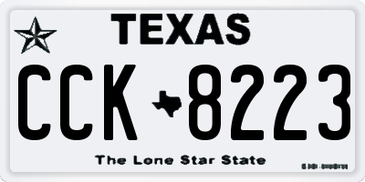 TX license plate CCK8223