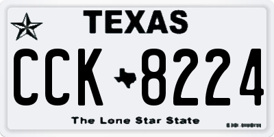 TX license plate CCK8224