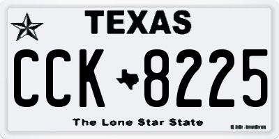TX license plate CCK8225