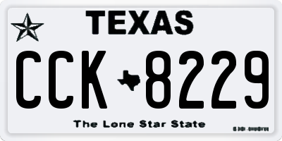 TX license plate CCK8229