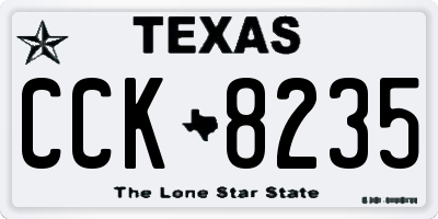 TX license plate CCK8235