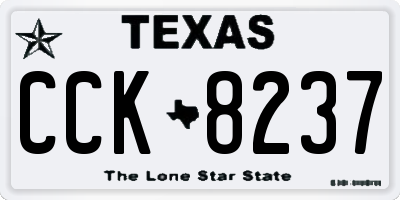 TX license plate CCK8237